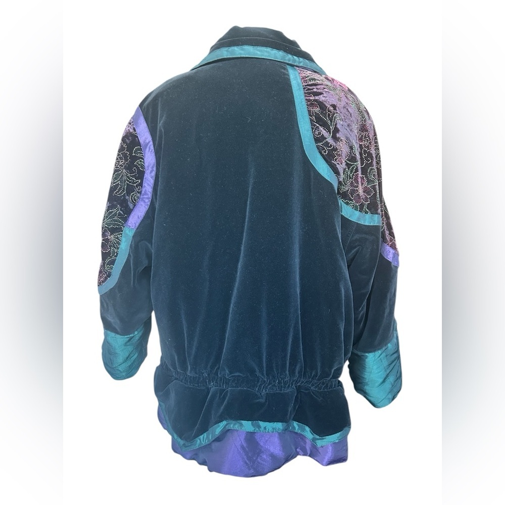 Current Seen Vintage 80s/90s Puffy Velvet Sheen Winter Coat Size 18W - Picture 4 of 14